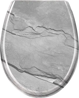 Produktbild von TWOLIIN WC-Sitz mit Absenkautomatik Toilettensitz Premium Toilettendeckel Antibakteriell Klodeckel Klobrille aus Duroplast, Marmor