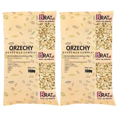 Zdjęcie produktu dla Orzechy nerkowca kawałki 1kg (2x500g)