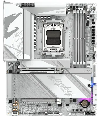 Produktbild von Gigabyte AORUS X870 ELITE X3D ICE - Motherboard - ATX - Socket AM5 - AMD X870 Chipsatz - USB-C 3.2 Gen 2x2, USB4, USB 3.2 Gen 1, USB 3.2 Gen 2 - 5 Gigabit Ethernet, Wi-Fi 7, Bluetooth - Onboard-Grafik (CPU erforderlich)
