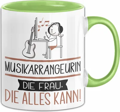 Produktbild von Musikarrangeurin Geschenk Tasse Becher Die Frau Die Allen Kann Geschenkidee für eine Musikarrangeurin Lustig (Grün)