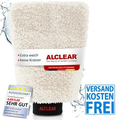 Image de ALCLEAR 950013WH Gant de lavage pour voiture en microfibre ultra-douce, très absorbant