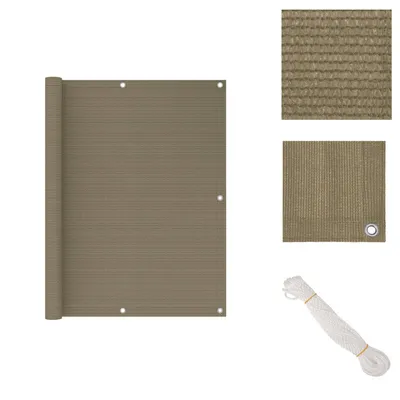 Obrázek produktu pro vidaXL Balkonová zástěna Taupe 120x500 cm HDPE - Slunečníky a slunečníky
