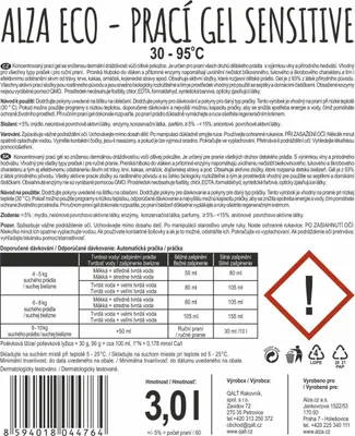 Produktbild von AlzaEco Waschgel Sensitive 3 l (60 Waschgänge)