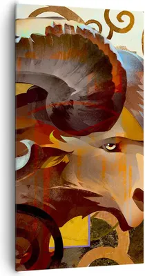 Produktbild von Bild auf Leinwand - Leinwandbild - Tier Abstraktion - 65x120cm - Wand Bild - Wanddeko - Wandbilder - Leinwanddruck - Bilder - Kunstdruck - Wanddekoration - Leinwand bilder - Wandkunst - PA65x120-4037