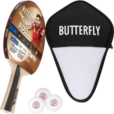 Produktbild von Butterfly 1x Timo Boll Bronze 85011 Tischtennisschläger + Tischtennishülle + 3x 40+ 3*** Tischtennisbälle | Tischtennisset Tischtennis Set TT Tabletennis