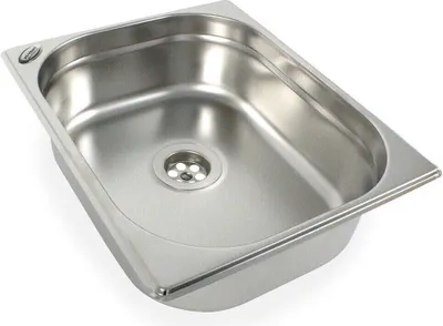 Produktbild von 1 1/4" Edelstahl Spüle Spülbecken Waschbecken Markt Imbiss 325x265x100 mm