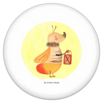 Produktbild von Mr. & Mrs. Panda Button Glühwürmchen - Weiß - Geschenk, Anstecker, Liebe, Pin, Lustige Sprüche, Badge, Magisch, Glühwurm, Plakette, Leuchten, Liebesspruch