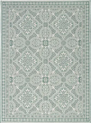Produktbild von Volero - Outdoor Teppich - Summer Oriental Grün - 80x150 cm - Balkon, Garten, Terrasse - Boho, Ländlich, Modern