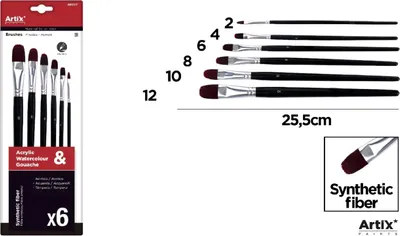 Obrázek produktu pro Profesionální sada štětců Artix 6 ks.