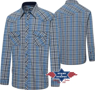 Produktbild von Kariertes Westernhemd Country Y-01 Stars & Stripes Hemd Western S - 48