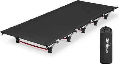 Produktbild von Ultraleichtes Campingbett Klappbar Feldbett für Erwachsene – Tragbare Campingliege 150 kg Belastbar für Zelten, Wandern, Outdoor, Büro Mittagspause, Gästebett