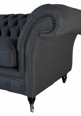 Produktbild von Design Sofa 4 Sitzer Couch Textil Polster Klassische Sofas Chesterfield