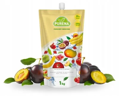 Produktbild von Pflaumenpüree 100% 1kg Ohne Zuckerzusatz, Natürliches Fruchtpüree, Pflaumenmus Alternative, Ideal Für Backen & Desserts
