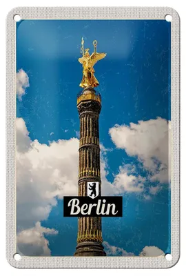 Produktbild von Blechschild Reise 12x18cm Berlin DE Reiseziel Siegessäule Schild