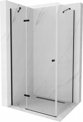 Obrázek produktu pro Mexen Roma sprchový kout s otočnými dveřmi 120 x 80 cm, Průhledné, Černá - 854-120-080-70-00