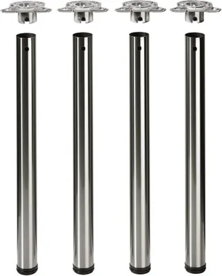 Produktbild von Hettich Efua Tischbein-Set Stahl 710-740mm D=60mm weiß