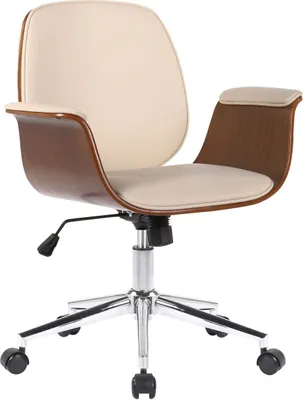 Produktbild von Bürostuhl Kemberg Kunstleder walnuss/creme