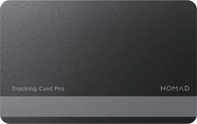 Image de Nomad Tracking Card Pro Find My – Design ultra-mince pour portefeuilles – Localisable via l'application Apple Find My – Autonomie de batterie longue durée jusqu'à 16 mois - Noir