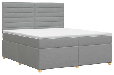 Obrázok produktu pre vidaXL Box spring posteľ s matracom svetlosivá 200 x 200 cm látka