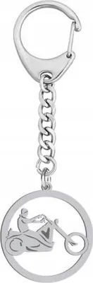 Produktbild von JRadziszewska Schlüsselanhänger Chopper Biker Silber 925 Geschenk Gravur