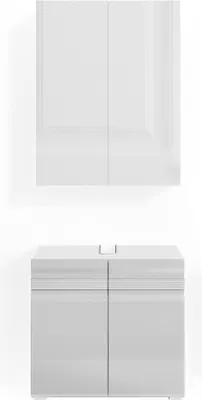 Produktbild von Badmöbel-Set Vicco Fredd Weiß Hochglanz 2 Teile, Model 30427