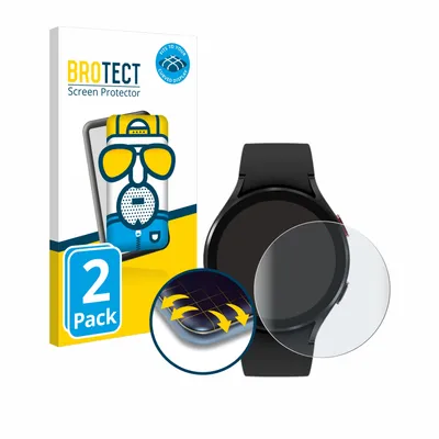 Produktbild von 2x BROTECT Fullscreen Schutzfolie für Samsung Galaxy Watch 4 (44mm) Displayschutz Folie Fullcover Matt Entspiegelungsfolie