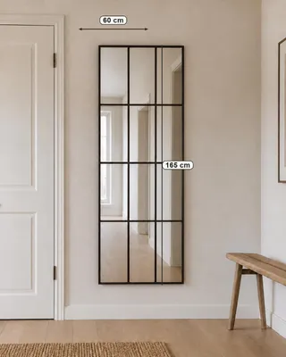 LunaMirror Hugo Wandspiegel sehr dunkle fast schwarze Bronze 165 × 60 cm – Bild 1
