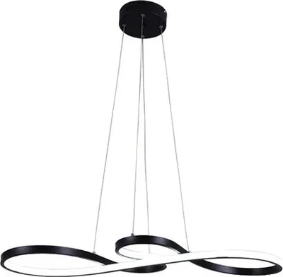 Obrázek produktu pro Závěsné svítidlo, moderní design, stmívatelná LED funkce, černá barva, stmívatelné dálkové ovládání
