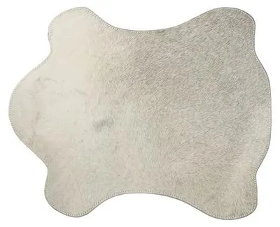 Imagen del producto de Mars & More: Mantel individual de cuero sintético, forma rectangular, color gris, 30x48 cm