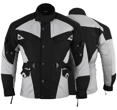 Produktbild von BiGXXL Motorradjacke Textilien Grau in großen Größen 6XL 7XL 8XL 9XL, Größe:66/7XL