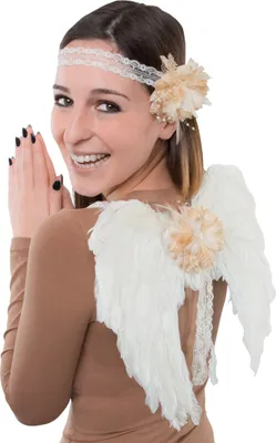 Immagine prodotto di Set di ali e copricapo da angelo, accessorio bianco-beige - taglia unica