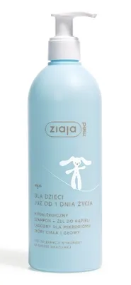 Obrázek produktu pro Ziaja MED Pro Děti Šampon a Koupelový Gel 2 v 1 - Pro zdravý mikrobiom pokožky těla a hlavy, 400ml