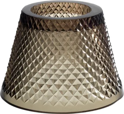 Produktbild von Casa Padrino Glas Teelichthalter-Lampenschirm Braun Ø 15 x H. 12,5 cm - Luxus Accessoires