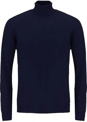 Produktbild von OLYMP Rollkragenpullover aus Wolle, modern geschnitten, marineblau