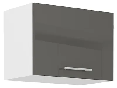 Produktbild von Küche Hängeschrank 50 Lara Grau Hochglanz + Weiss matt Küchenzeile Küchenblock