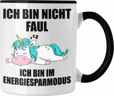 Produktbild von Trendation - Faule Kollegin Geschenk Arbeitskollege Lustige Tasse mit Sprüchen (Schwarz)