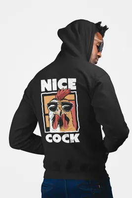 Produktbild von D&B Uni Hoodie ZIPEB00025 Nice Cock Schwarz-Größe 2XL