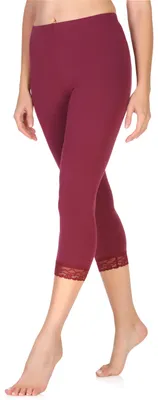 Produktbild von Merry Style Damen 3/4 Leggings MS10-290(Weinrot, M)