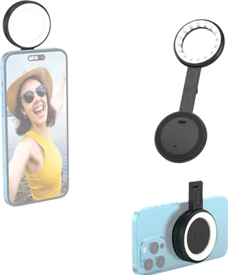 Produktbild von Magnetisches LED-Fuelllicht fuer Telefon, Selfie-Licht, LED-Videolicht, 2500 K šC 9000 K, dimmbar, eingebauter Akku-Ersatz fuer iPhone 15/14/13/12, Android-Telefon, Videokonferenz, Vlog, Live-Streaming, Make-up