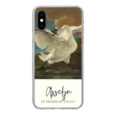 Produktbild von MuchoWow® Handyhülle Schutzhülle Hülle für iPhone X Der gefährdete Schwan - Asselijn - Alte Meister Silikon Softcase Handy Hülle - Handyhülle