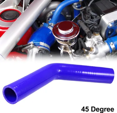 Image de Universel 35mm 1.38" ID 45 Degré Voiture Coupleur Silicone Tuyau Bleu