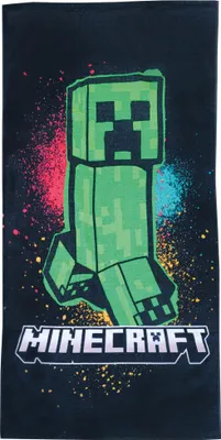 Obrázek produktu pro Plážová osuška Minecraft Creeper Dark 70*140 cm