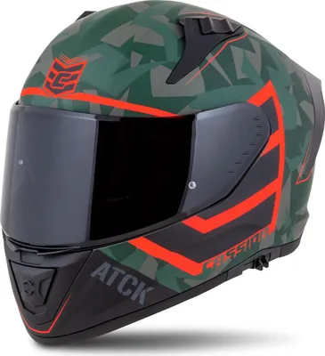 Produktbild von Integralhelm Schutzhelm Cassida AERO ATCK green camo black orange Größe L
