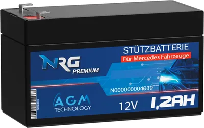 Produktbild von NRG Stützbatterie 1,2Ah 12V AGM Backup Batterie Zusatzbatterie N000000004039 Mercedes