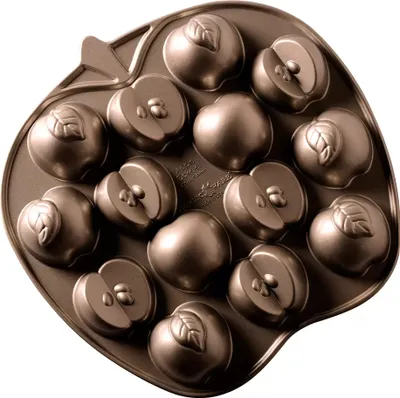 Produktbild von Backform "Apple Slice Cakelet Pan" - Nordic Ware | Fall Harvest Bronze