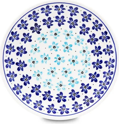 Produktbild von Original Bunzlauer Keramik Teller Ø19,5 cm – flacher Frühstücksteller, Essteller, Speiseteller, Kuchenteller im Dekor 1111