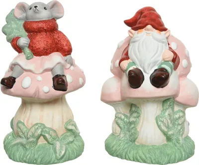 Immagine prodotto di Fungo in terracotta multiassorti decorazione natalizia