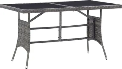Immagine prodotto di Maison Exclusive - Tavolo da giardino grigio 140 x 84 x 74 cm in polyrattan