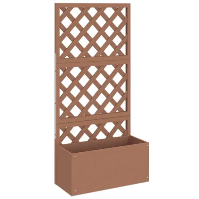 Image de vidaXL Jardinière avec treillis brun 65x33x135 cm WPC