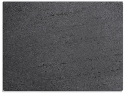 Produktbild von Wallario Glasunterlage, Schneidebrett aus Glas, Größe 30 x 40 cm, Motiv Schwarze Schiefertafel Optik - Steintafel